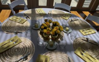Modernist British Architect Lord Norman Foster enjoys an intimate lunch at the Iconic Umbrella House on Lido Shores with the Lady Foster, Architect Carl Abbott and friends.