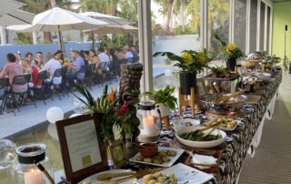 Rehearsal Dinner Party Tiki Go Go Catered Dinner Buffet